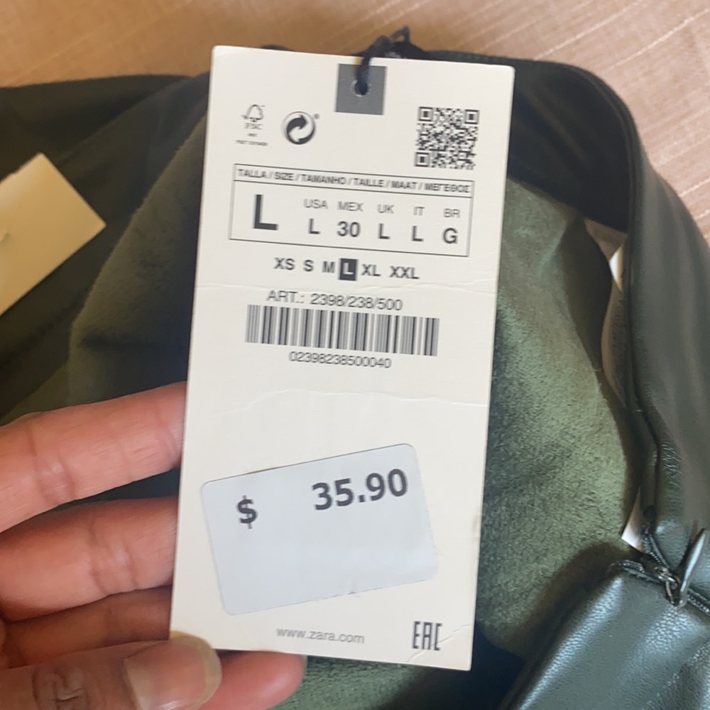 Zara High Rise Leggings Size Large - Picture 9 of 12